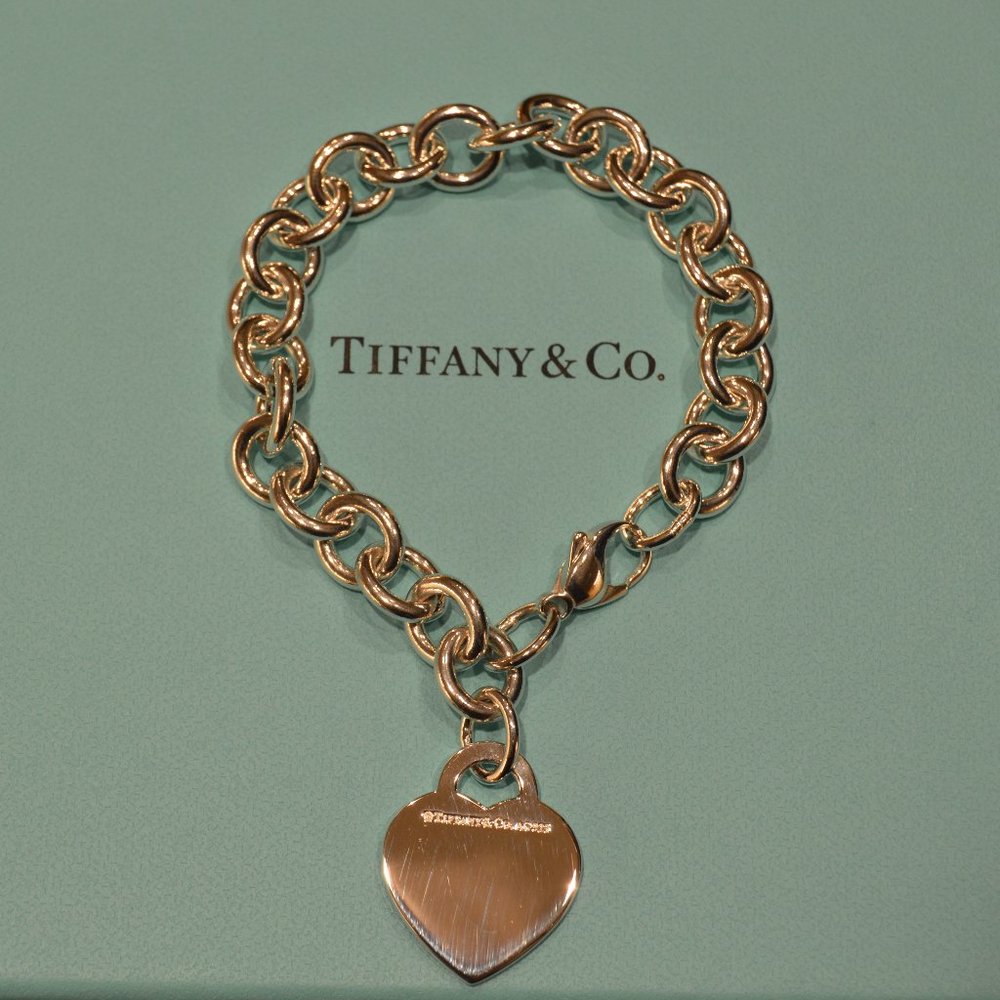 Tiffany and Co Sterling Silver Heart Tag Bracelet